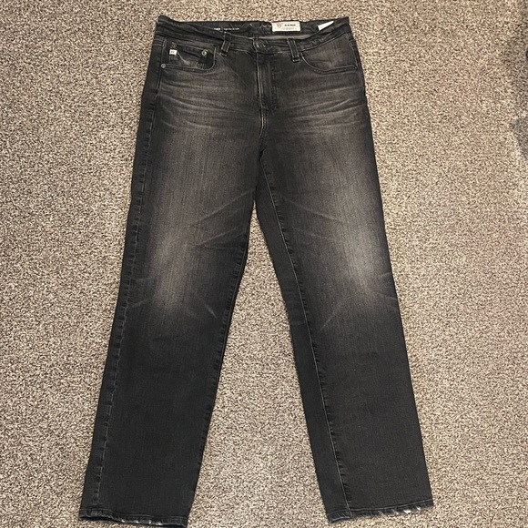 Ag Adriano Goldschmied Denim - AG denim Women's Saige High Waist Straight Leg Faded Black Jean Size 29